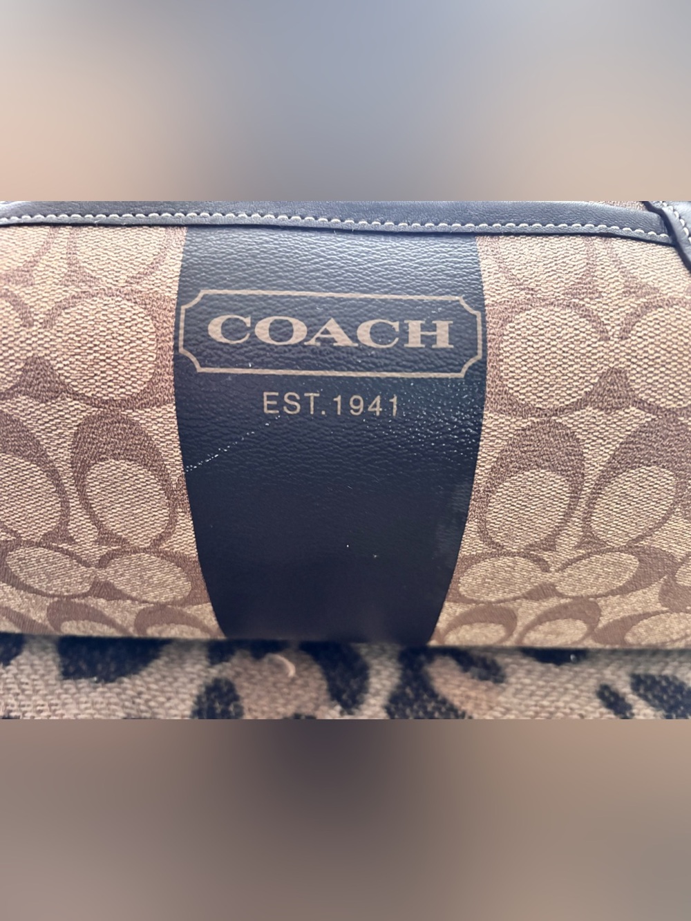 Coach Brown Signature Canvas Duffel Bag - Picture 4 of 13